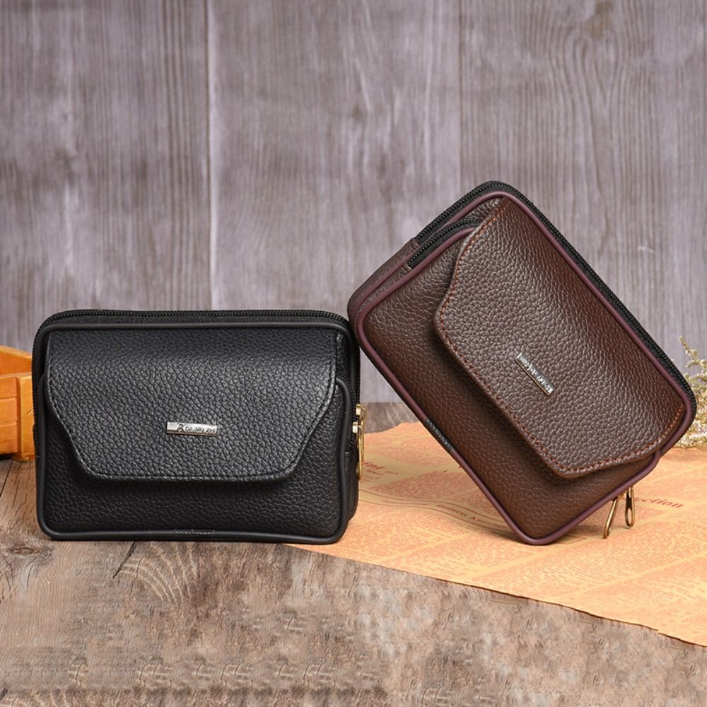 Leatherwork Belt - 캐주얼 PU 가죽 남성 허리 가방