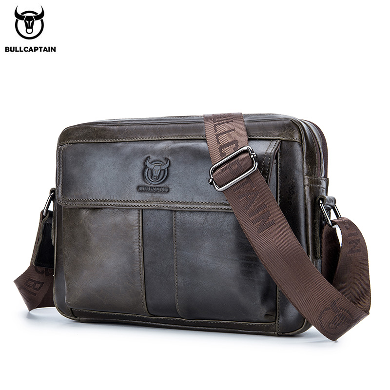 Leather Work Bag Men - BULLCAPTAIN 정품 가죽 남성용 크로스 바디