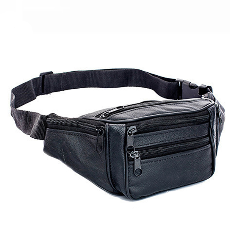Leatherwork Belt - PU 가죽 소재의 남성용 허리 가방,