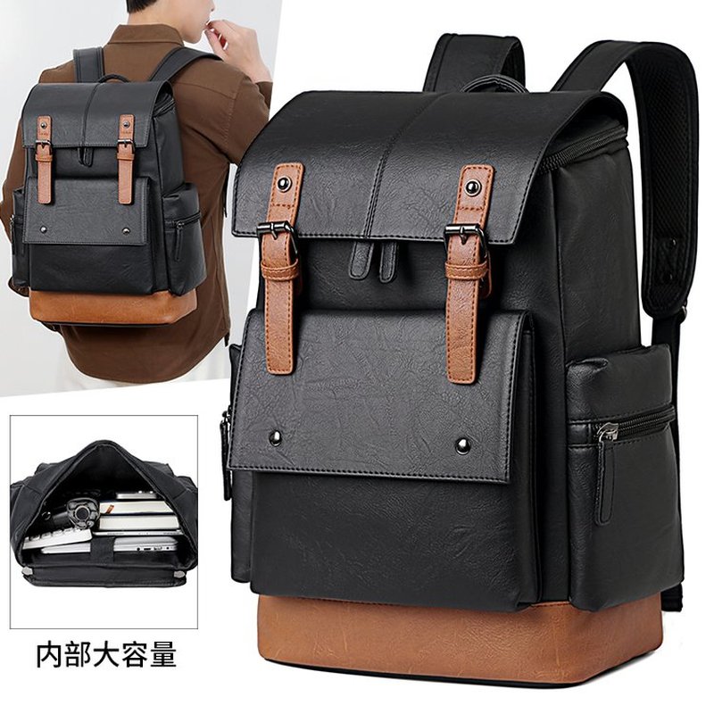 뉴 빈티지 남성용 가죽 백팩 대용량 15.6인치 노트북 - Leather Work Bag Men 리뷰 및 가격