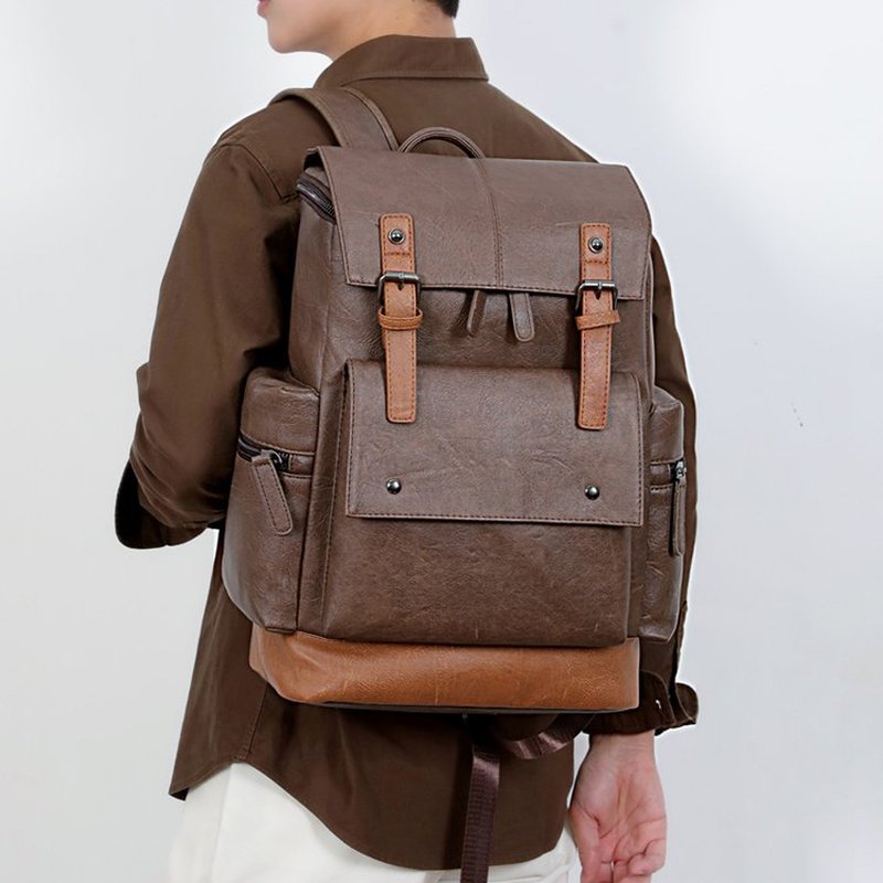 뉴 빈티지 남성용 가죽 백팩 대용량 15.6인치 노트북 - Leather Work Bag Men 리뷰 및 가격