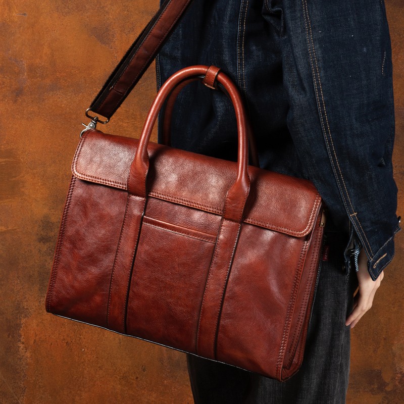 야채 무두질 가죽 핸드백 남성용 메신저 백 서류 가방  - Leather Work Bag Men 리뷰 및 가격
