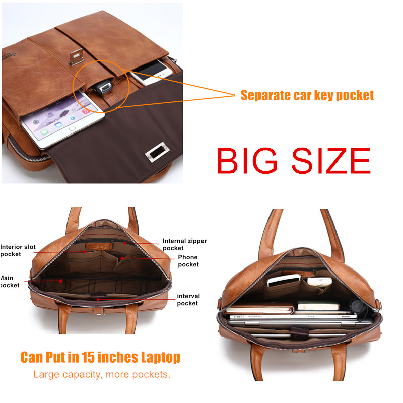 Jeep Buluo 남성용 가죽 서류가방 14인치 노트 - Leather Work Bag Men 리뷰 및 가격