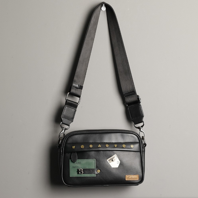 젊은 남성을 위한 스트리트 트렌디 숄더백 패션 PU 가 - Leather Work Bag Men 리뷰 및 가격
