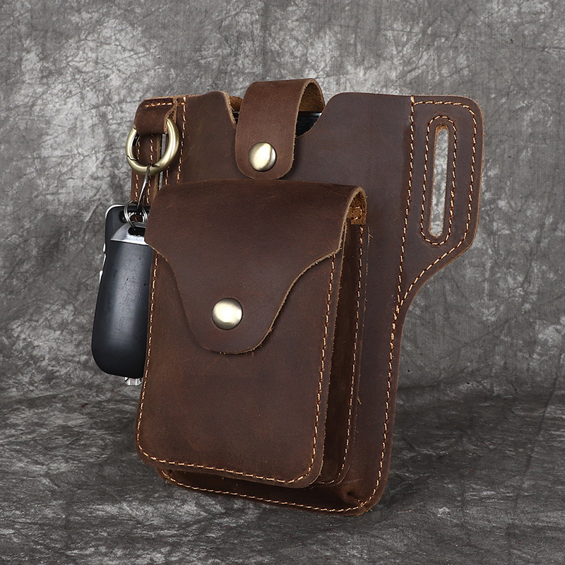 신형 남성용 가죽 휴대폰 지갑, 최고급 소가죽, 야외  - Leather Work Bag Men 리뷰 및 가격