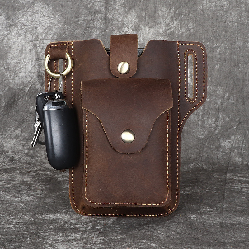 신형 남성용 가죽 휴대폰 지갑, 최고급 소가죽, 야외  - Leather Work Bag Men 리뷰 및 가격